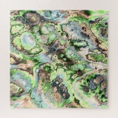 Kleurrijke Boho Pastel Fractal Marmer Abstracte ku Legpuzzel (Horizontaal)