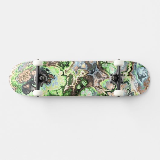Kleurrijke Boho Pastel Fractal Marmer Abstracte ku Persoonlijk Skateboard (Horizontaal)