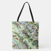 Kleurrijke Boho Pastel Fractal Marmer Abstracte ku Tote Bag (Voorkant)
