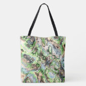 Kleurrijke Boho Pastel Fractal Marmer Abstracte ku Tote Bag (Achterkant)