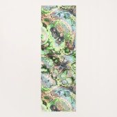Kleurrijke Boho Pastel Fractal Marmer Abstracte ku Yogamat (Achterkant)