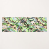 Kleurrijke Boho Pastel Fractal Marmer Abstracte ku Yogamat (Voorkant (horizontaal))