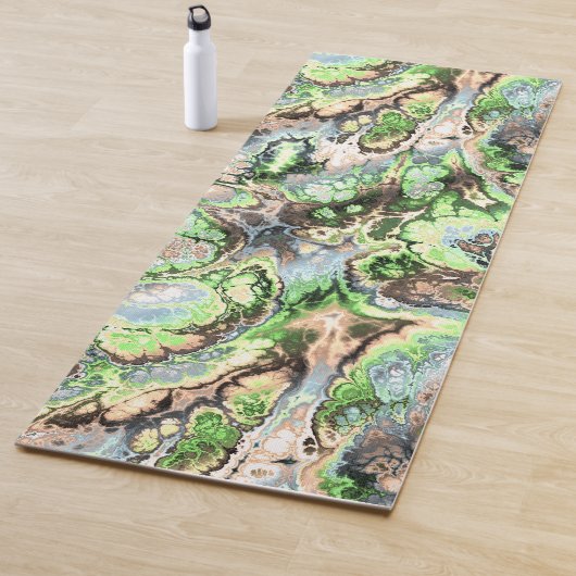 Kleurrijke Boho Pastel Fractal Marmer Abstracte ku Yogamat (In situ)