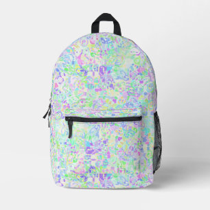 Kleurrijke Boho Pastel Groovy Hippie Blob Mozaïek Bedrukte Rugzak