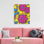 Kleurrijke Boho Pop AI Kunst Decor Canvas Afdruk (Insitu (Woonkamer))