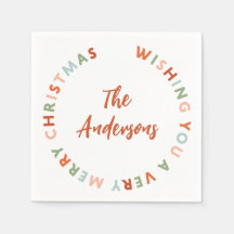 Kleurrijke Boho Prettig Kerst Wensen Familie Naam
