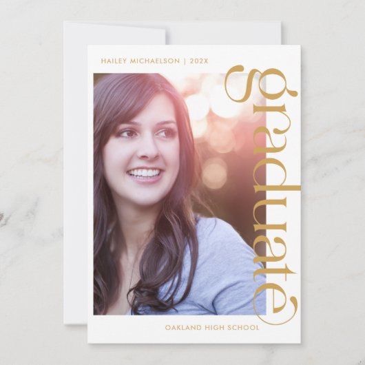 Kleurrijke Boho Print Afstuderen Foto Kaart (Voorkant)