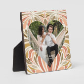 Kleurrijke Boho Print Hart Foto met Jaar Fotoplaat (Voorkant)