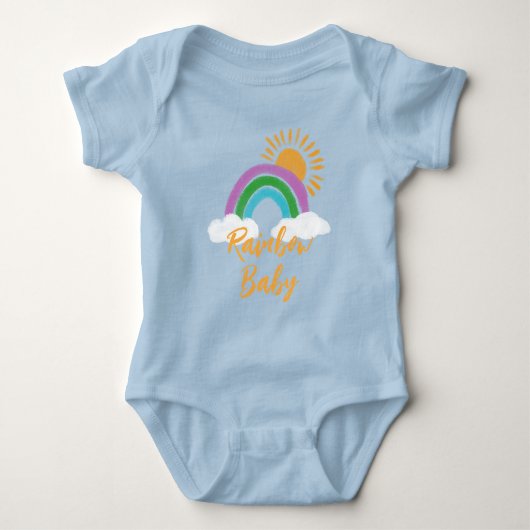 Kleurrijke Boho Rainbow Baby shower Favor Romper (Voorkant)