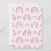 Kleurrijke Boho Regenboog Harten Meisje Verjaardag Kaart (Achterkant)