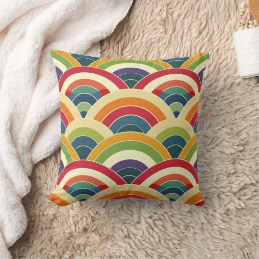 Kleurrijke Boho Regenboog Kussen (Deken)