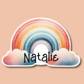Kleurrijke Boho Regenboog Monogram Waterdicht Sticker