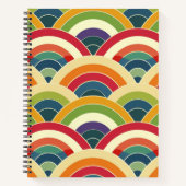 Kleurrijke Boho Regenboog Notitieboek (Voorkant)
