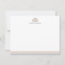 Kleurrijke Boho Regenbooglijn Kinderen Briefpapier