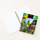 Kleurrijke Boho Robot Notitieboek (Binnen)