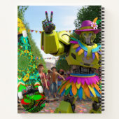 Kleurrijke Boho Robot Notitieboek (Achterkant)