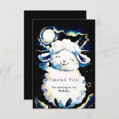 Kleurrijke Boho schapen verjaardag Bedankkaart (Voorkant / Achterkant)