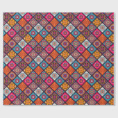 kleurrijke boho - stijl cadeaupapier (Vlak)