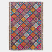 kleurrijke boho - stijl deken (Voorkant Verticaal)