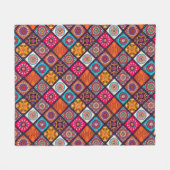 kleurrijke boho - stijl fleece deken (Voorkant (Horizontaal))