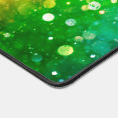 Kleurrijke boho stijl glitter textuur monogram bureaumat (Hoek)