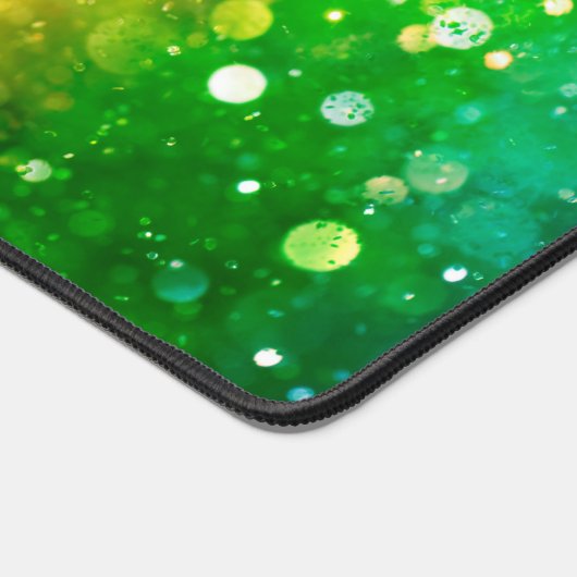 Kleurrijke boho stijl glitter textuur monogram bureaumat (Hoek)