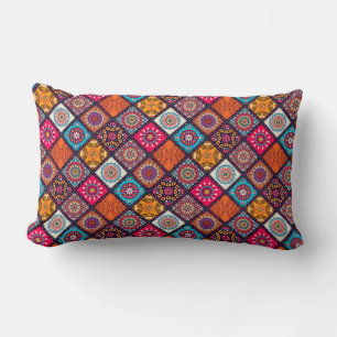 kleurrijke boho - stijl kussen