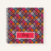 kleurrijke boho - stijl notitieboek (Voorkant)