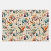 Kleurrijke Boho stijl verjaardag of andere gelegen Inpakpapier Vel (Voorkant)