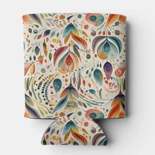 Kleurrijke Boho stijl Volwassen Verjaardagsfeest Blikjeskoeler (Achterkant)