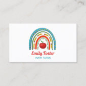 Kleurrijke Boho Teacher Rainbow Custom Visitekaartje (Voorkant)