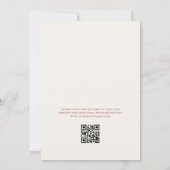 Kleurrijke Boho Terracotta Boog QR Code Trouwen Save The Date (Achterkant)