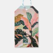 Kleurrijke Boho Tropical Palm Verjaardag Dank u Cadeaulabel (Achterkant)