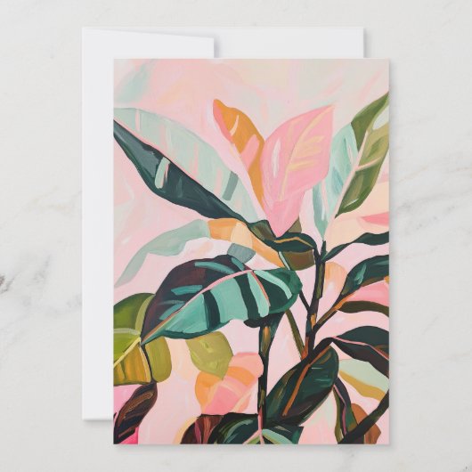 Kleurrijke Boho Tropical Palm Verjaardagsfeest Kaart (Achterkant)