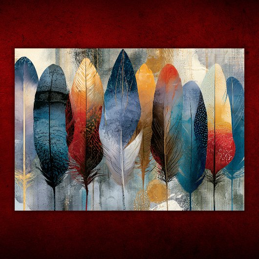 Kleurrijke Boho Veer Poster