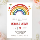 kleurrijke Boho Waterverf Rainbow Boy Baby shower Kaart