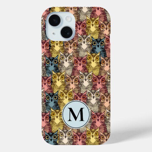 Kleurrijke Boho Woodland Uil Patroon Case-Mate iPhone Case (Achterkant)
