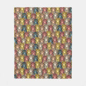 Kleurrijke Boho Woodland Uil Patroon Fleece Deken (Voorkant)