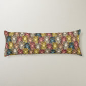 Kleurrijke Boho Woodland Uil Patroon Lichaamskussen (Achterkant)