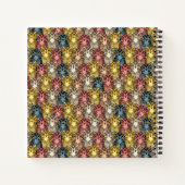 Kleurrijke Boho Woodland Uil Patroon Notitieboek (Achterkant)