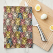 Kleurrijke Boho Woodland Uil Patroon Theedoek (Quarter Fold)