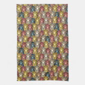 Kleurrijke Boho Woodland Uil Patroon Theedoek (Verticaal)