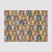 Kleurrijke Boho Woodland Uil Patroon Tissuepapier (Voorkant)