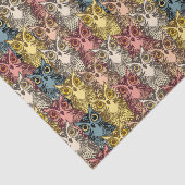 Kleurrijke Boho Woodland Uil Patroon Tissuepapier (Detail)