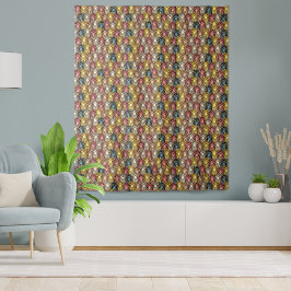 Kleurrijke Boho Woodland Uil Patroon Wandkleed