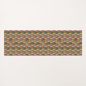 Kleurrijke Boho Woodland Uil Patroon Yogamat (Achterkant (horizontaal))