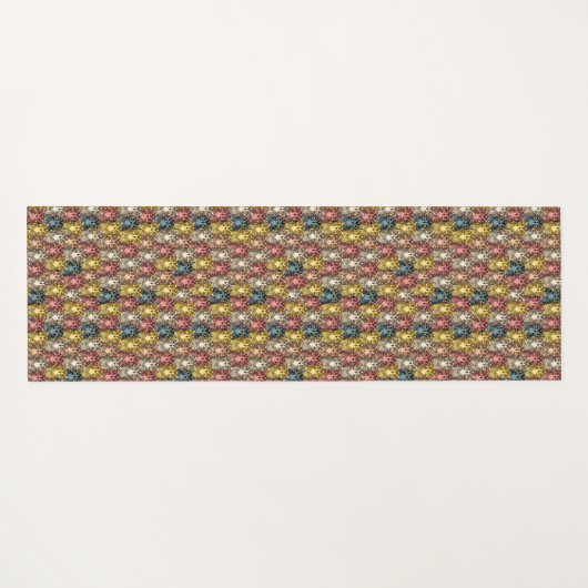 Kleurrijke Boho Woodland Uil Patroon Yogamat (Achterkant (horizontaal))