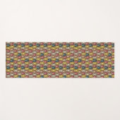 Kleurrijke Boho Woodland Uil Patroon Yogamat (Voorkant (horizontaal))