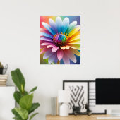 Kleurrijke Bokeh Flower Poster (Thuiskantoor)