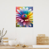 Kleurrijke Bokeh Flower Poster (Keuken)